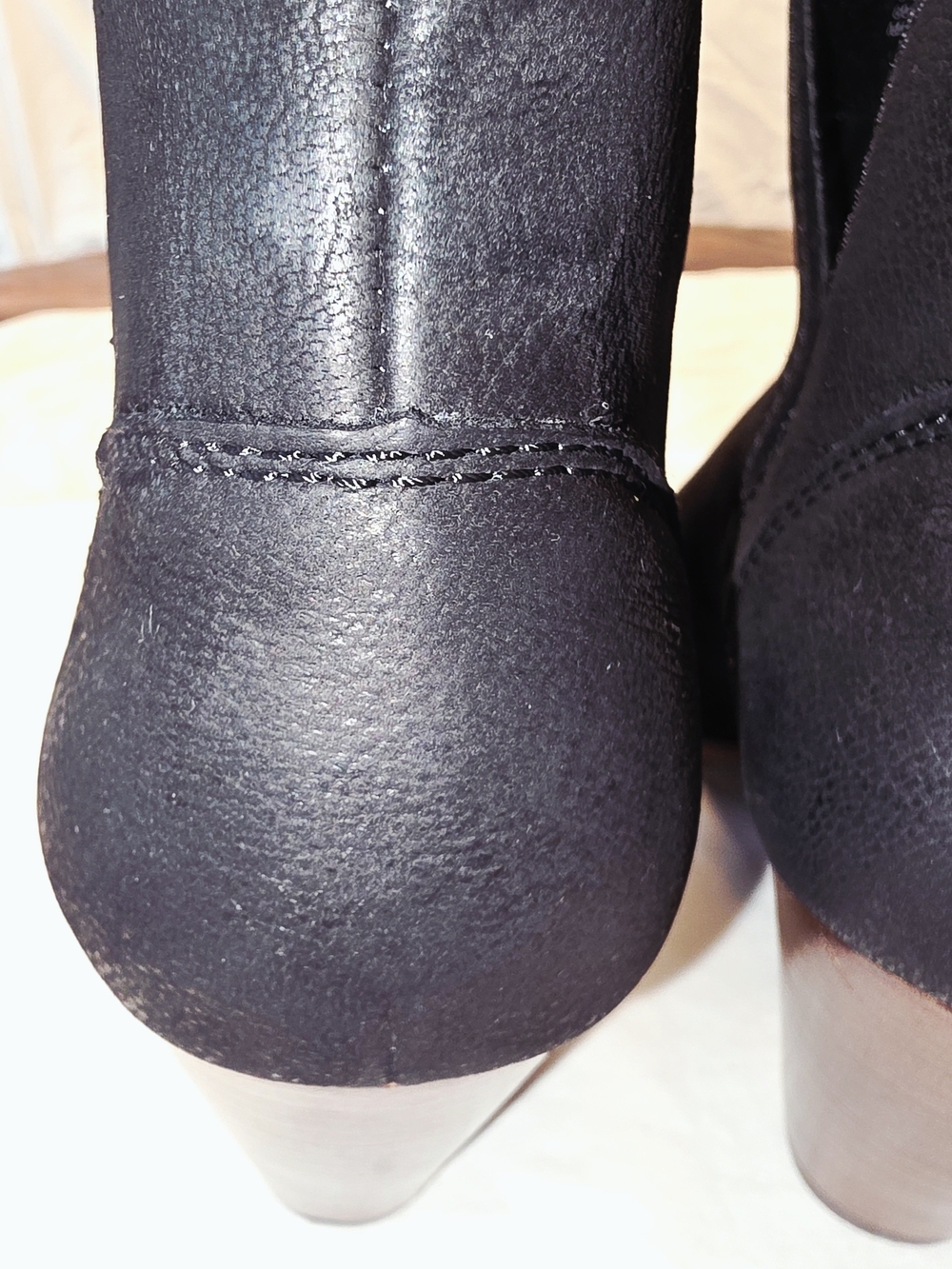 FRYE AND CO. Black Suede Cutout Ankle Booties - Picture 6 of 9